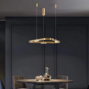 (Light Type: Inbuilt LED) Nordic Chandelier OL-2319,Size 500mm. MATERIAL: STAINLESS STEEL & PC