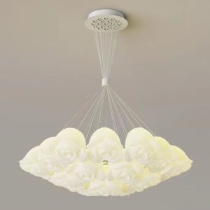 Nordic Chandelier: Model No: DD141(BY 19HEADS), WIDTH 700MM*HEIGHT 1000MM, BULB(G9*19) 95WATT… BODY COLOR: WHITE.. MATERIAL: IRON + ACRYLIC….. KILOGRAM; 6.00KG.........BULBS not included
