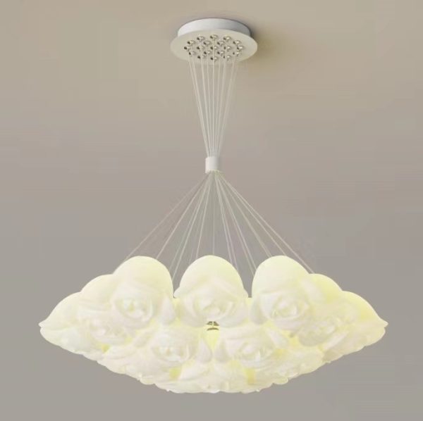 Nordic Chandelier: Model No: DD141(BY 19HEADS), WIDTH 700MM*HEIGHT 1000MM, BULB(G9*19) 95WATT… BODY COLOR: WHITE.. MATERIAL: IRON + ACRYLIC….. KILOGRAM; 6.00KG.........BULBS not included